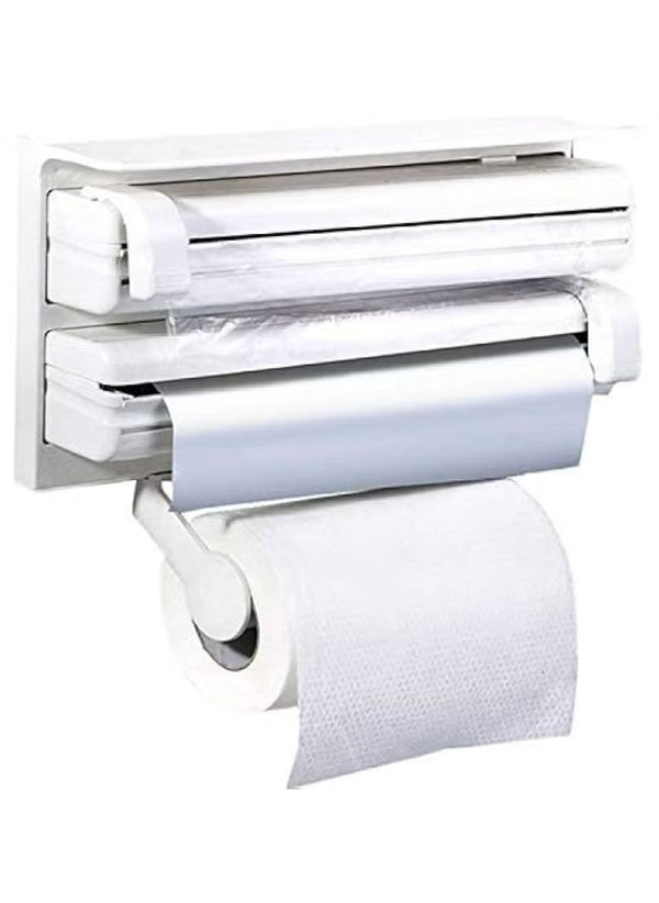 Triple-Purpose White Paper Dispenser – Compact & Versatile